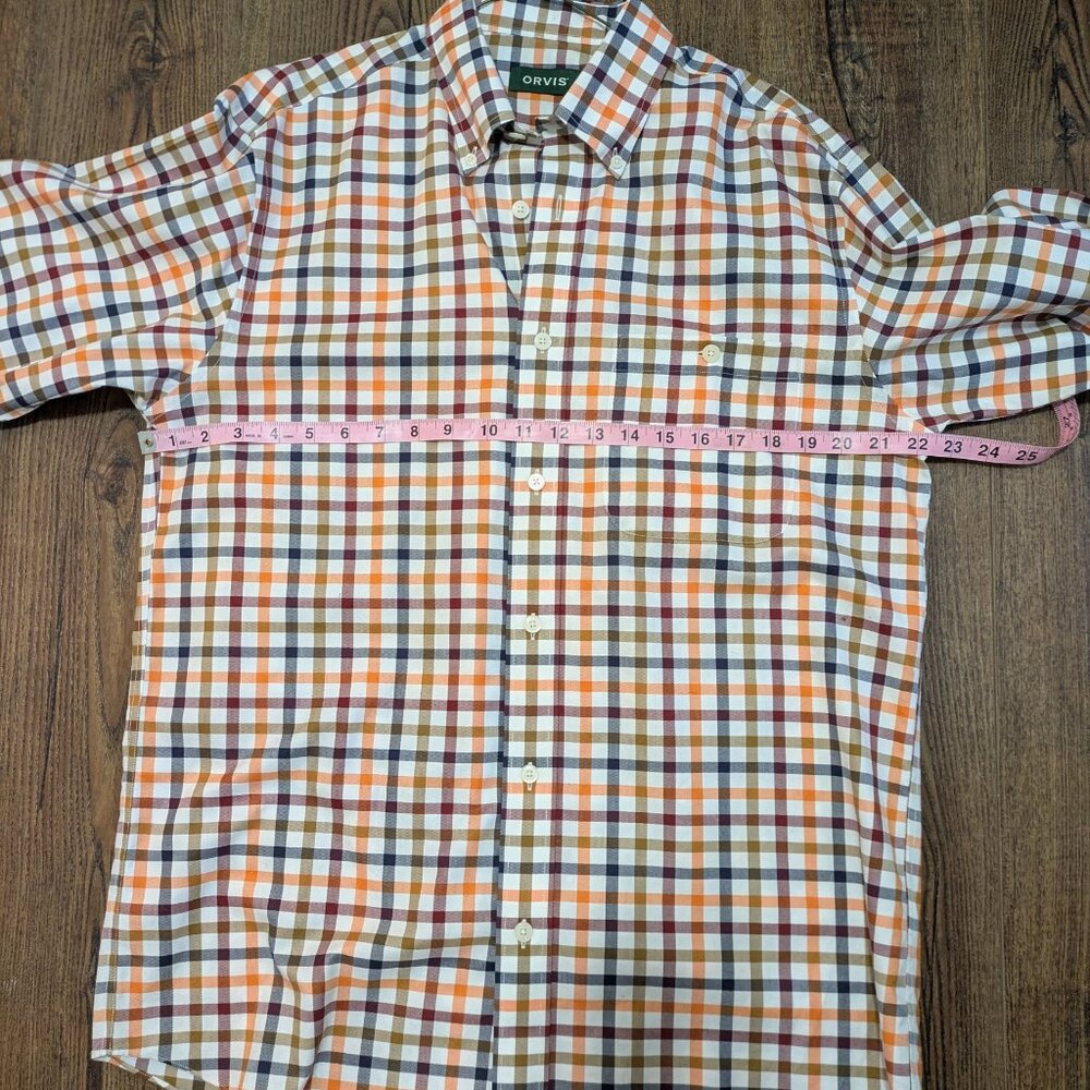 NEW ORVIS MEN'S LONG SLEEVE BUTTON UP SHIRT, BUTTON DOWN COLLAR, SIZE MEDIUM - Picture 6 of 7